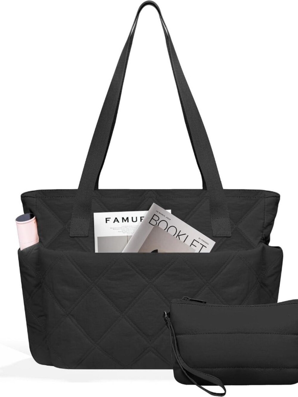 Stylish Puffer Tote Bag for Women - Puffy Laptop Work & Travel Bag, Perfect for